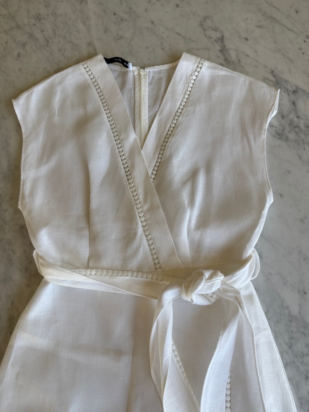 Mango Sleeveless Linen Midi Dress - Picture 7 of 12